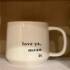 Love ya, mean it creamy white with soft pink mug
